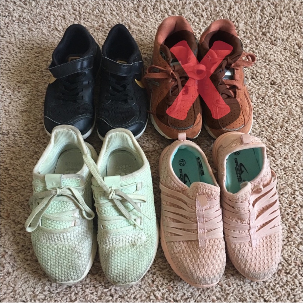 3 Pairs Cute Sport Girl Sneakers